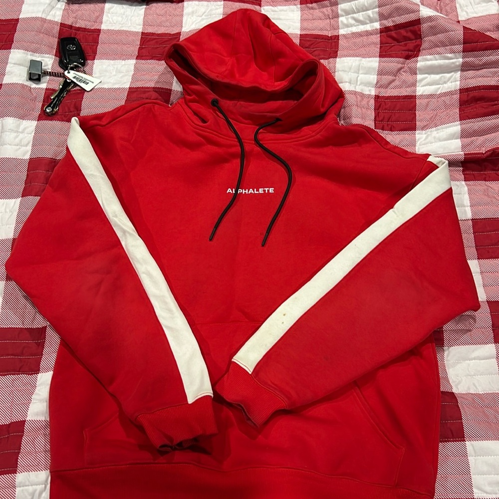 Alphalete Red Track Hoodie
